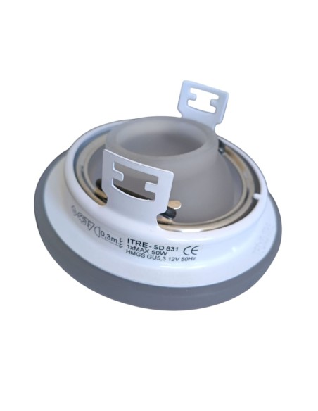 Leucos sd-831 fdv itre sd-835 einbauleuchte satiniertes glas gu5,3 12 v 50 watt